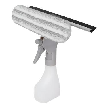 Imagem de Rodo Limpa Vidros Spray 3 em 1 Reservatório - Limpador para Vidros com Spray Borrifa, Limpa e Seca com Precisâo