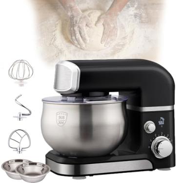 Imagem de Batedeira EléTrica De 600w Com Batedor De Arame, Gancho Para Massa,Pá Misturadora E Tigela, Ajuste De 6 Velocidades Para A Maioria Dos Cozinheiros DoméSticos