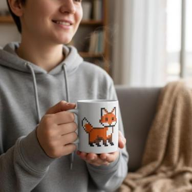 Imagem de Caneca Xícara de Café Porcelana 300ml Com Desenho Urso Panda Segurando Coração