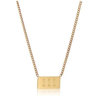 Imagem de emBOLDen Xpression Número de anjo 111-999 Colar com pingente de aço inoxidável sem manchas para mulheres mãe filha irmã, Aço inoxidável, Sem Pedra Preciosa