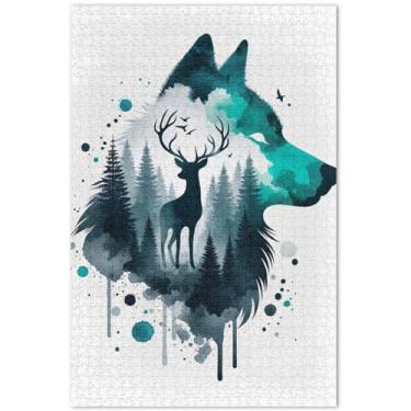 Imagem de Unicórnios roxos personalizados cenário fantástico quebra-cabeças de 1000 peças para adultos quebra-cabeça elefante branco difícil pintura de arte floral, 29,5 x 19,7 polegadas