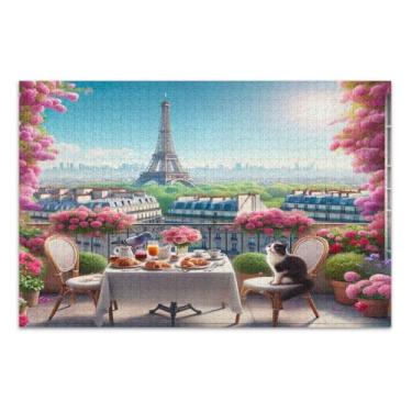 Imagem de Quebra-cabeças Torre Eiffel de Paris Tea Time 500 peças para adultos, quebra-cabeças para adultos, jogo Uzzle