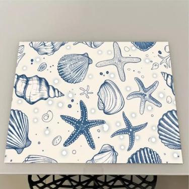 Imagem de Jogo Americano Futebol para Mesa Posta Impermeável em – Kit com 2 4 6 10 ou 12 Unidades (Praia 01,2 Peças)