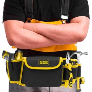 Imagem de Bolsa de Ferramentas Cartucheira Cinto Carpinteiro Marceneiro Multiplos Bolsos Carrega Ferramentas Cintura Organizador Eletricista Mecânico Pedreiro Utilidades Bolsa Ajustável