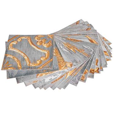 Imagem de LiebeWH Adesivo de Ladrilho de Cor retrô para Banheiro da Cozinha, Decoração de Parede Autônoma Com Padrões de Design Requintado, 24pcs para Decoração de Casa