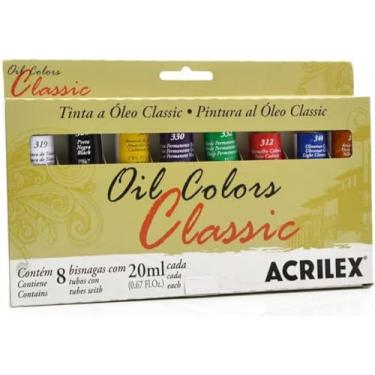 Imagem de Estojo Tita Óleo Classic Colors Acrilex com 8 Bisnagas Multicor 20ml
