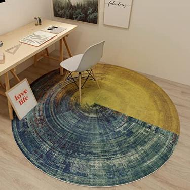 Imagem de Tapete redondo abstrato moderno, tapete redondo macio para quarto, tapete de cozinha, lavável antiderrapante para sala de estar, quarto, E, diâmetro 160 cm