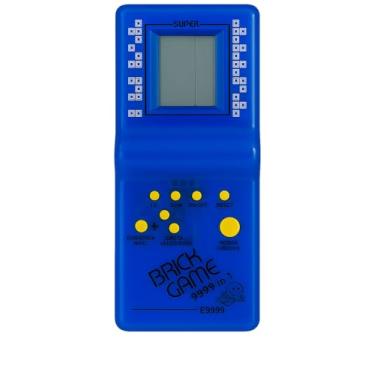 Imagem de Mini Game Retrô Portátil Brinquedo De Mão Sons Ajustáveis e Tela LCD (Azul)