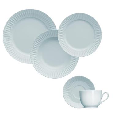 Imagem de Jogo Jantar Chá 30 Peças Diamante Azul Germer Porcelanas