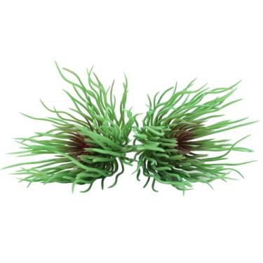 Imagem de ZJCilected Mini plantas de ar artificiais, aparência real, suculentas, bromélias artificiais para decoração de jardim e escritório em casa (verde e vermelho)