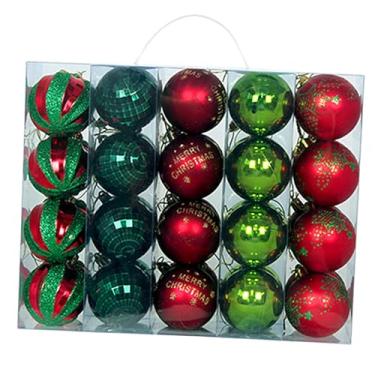 Imagem de Nishiyuenyi Conjunto de 40 Bolas de Natal, Enfeites Leves para Decoração Natalina, Ideais para Casa, Festas E para a árvore de Natal, Style D, Tamanho real