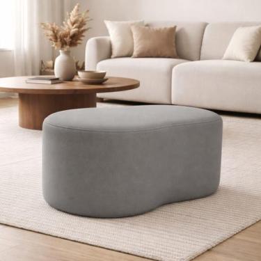 Imagem de Puff Feijão Curvo Orgânico Redondo Sala Confortável Moderno Suede Cor: