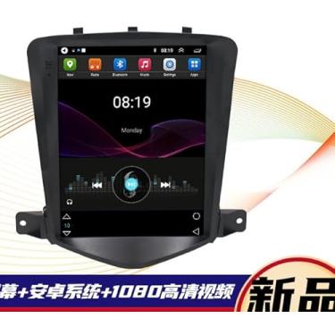 Imagem de Rádio estéreo para carro Android 14 para Chevrolet Chevy Cruze 2009-2015 4 + 64 G com rádio sem fio CarPlay/Android Auto, tela sensível ao toque IPS HD de 9,7 polegadas com WiFi/GPS/Bluetooth/FM/USB