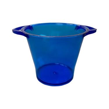 Imagem de Kit 10 Unidades Balde Gelo Acrílico Para Cerveja Bebidas Decoração Champanheira (Azul)