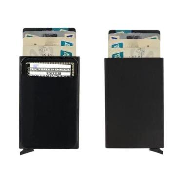 Imagem de Carteira Slim De Metal RFID Para Cartões De Crédito Para Homens, Minim