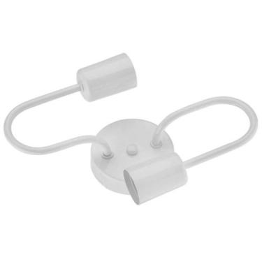 Imagem de Plafon 2 Lâmpadas 29 cm Dital Panamera 20W, Branco Bivolt