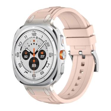 Imagem de BKUANE Pulseira de silicone esportiva para Samsung Galaxy Ultra de 47 mm para SAMSUNG GALAXY 7 ULTRA 47 mm, pulseira sem lacunas Correa, Watch 7 Ultra, Ágata