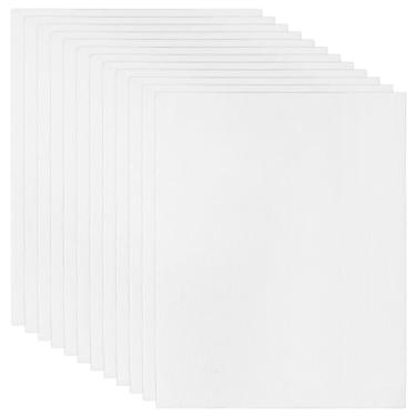 Imagem de PATIKIL Quadros de tela 8x12 para pintura, pacote com 12 100% algodão quadrado triplo primado esticado painel de tela de arte em branco fino para acrílico, óleo, tintas de têmpera, branco
