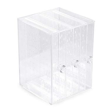 Imagem de Suporte para Brincos Organizador de Jóias com 3 Gavetas Verticais Caixa Armazenamento Simples e Fashion Organização Preciosas