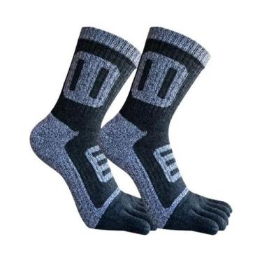 Imagem de Meias Térmicas De Compressão Masculinas Para Inverno, Algodão Atoalhad