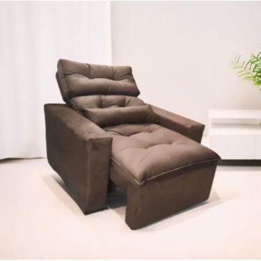 Imagem de Poltrona do Papai Retrátil e Reclinável em Tecido Suede  - Veneza Esto
