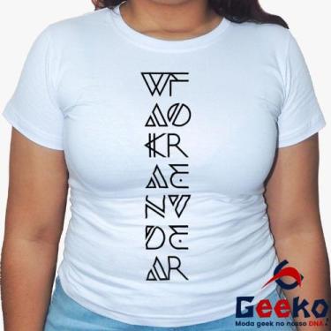 Imagem de Baby Look Pantera Negra 100% Algodão - Wakanda Forever - Black Panther