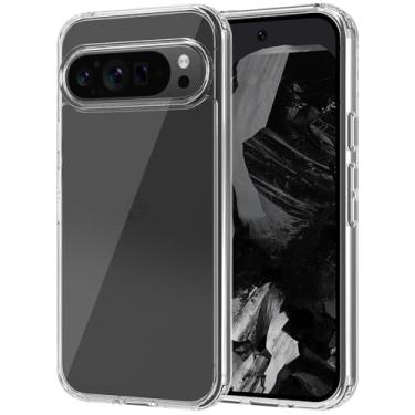 Imagem de HAII Capa transparente para Google Pixel 9/9 Pro, capa protetora fina de TPU (poliuretano termoplástico) com absorção de choque, transparente, leve, à prova de choque, para Google Pixel 9/9 Pro