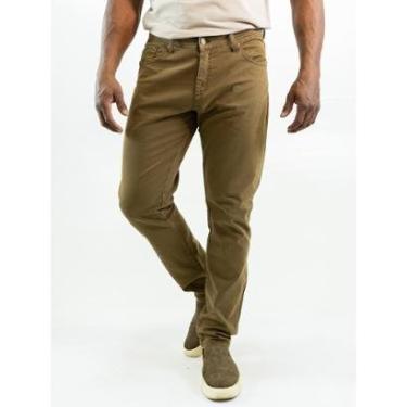 Imagem de Calça Masculina Slim Sarja Clássica Cores Elastano Algodão Anticorpus-Masculino