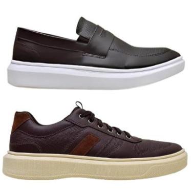 Imagem de Kit Mocassim Oxford + Sapatênis Masculino Confortável e Leve-Masculino