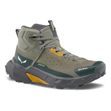 Imagem de Salewa Bota masculina Pedroc 2 Couro Mid PTX Impermeável Trekking e Caminhada, Verde desbotado/verde-oliva escuro, 42