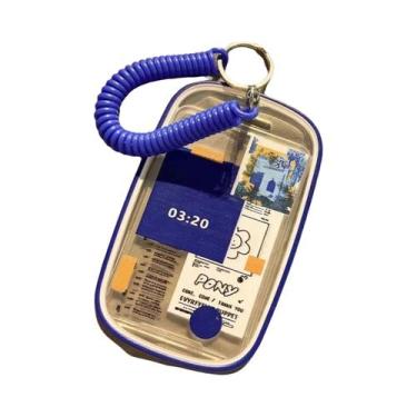 Imagem de Porta-Cartões Acrílico Borboleta Rosa Universal Horizontal Vertical Pa