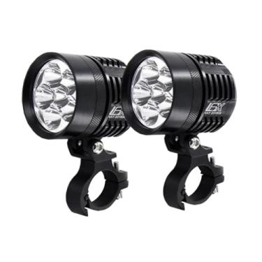 Imagem de KiBcsLic 1 Par de Faróis Auxiliares Premium para Motocicleta, Fáceis de Instalar, Alto Brilho e Alto Desempenho, L6x 8000LM