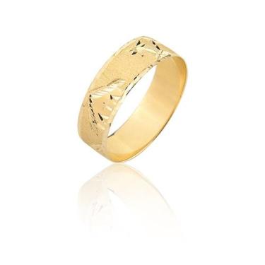 Imagem de Anel Aliança Egípcio Ouro 18k Puro 6mm A68 - MAEHLER, 14, Dourado
