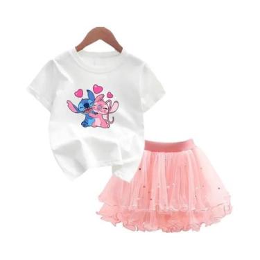 Imagem de Conjunto De Vestido De Princesa Para Meninas, Camiseta E Saia Tutu, Ro