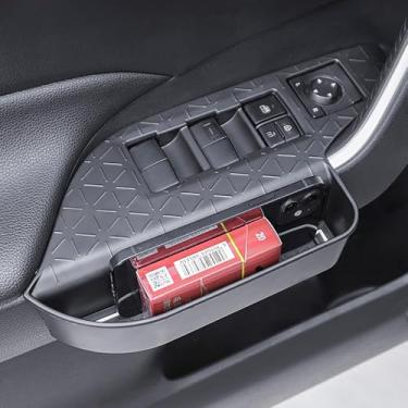 Imagem de Painel de elevação de vidro para porta de carro com caixa de armazenamento adequado para Toyota RAV4 2020-2025 protetor de silicone rígido bandeja organizadora proteção de estilo de carro para RAV 4