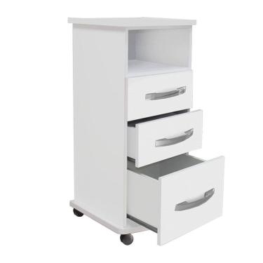 Imagem de Gaveteiro 3 Gavetas - Premium  Cor Branca 
