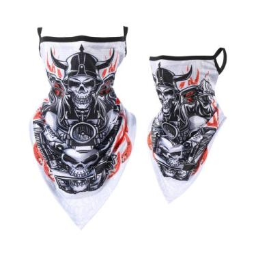 Imagem de Máscara De Cobertura Facial Reutilizável Com Estampa De Caveira, Secag