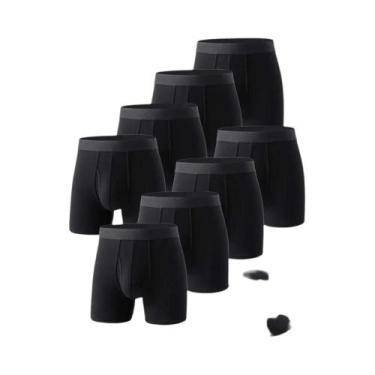 Imagem de Cuecas De Fibra De Bambu Para Homens, 8 Peças, Boxer Longo Macio E Ami