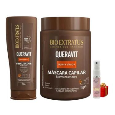 Imagem de Kit Queravit finalização capilar 1 Máscara 1kg 1 Finalizador 200ml + P