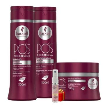 Imagem de Kit Haskell Pós Progressiva Shampoo 300ML 1 Condicionador 300ML 1 Masc