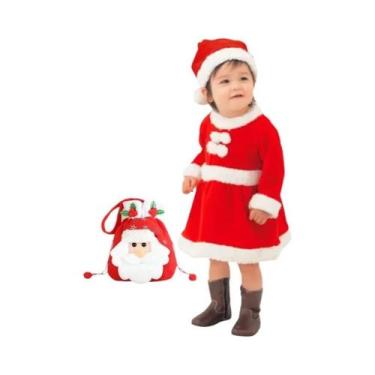 Imagem de Fantasia De Papai Noel Vermelha Para Menina E Menino, Conjuntos De Cos