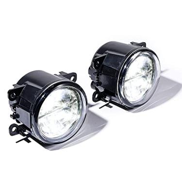 Imagem de Par de lâmpadas de LED 80W XML2 para farol de neblina de vidro real compatível com Ford Acura Honda Suzuki H8 H9 H11 soquete