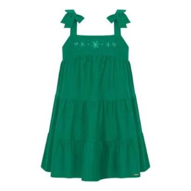 Imagem de Vestido Infantil Menina Verde Glimmer Verde Alakazoo-Feminino