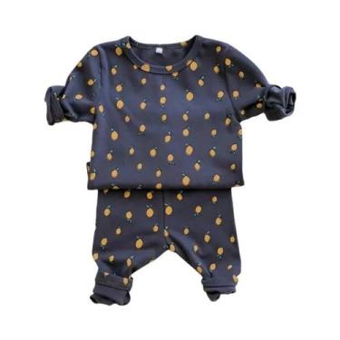 Imagem de Conjunto De Pijamas Para Bebês De Algodão Quente Com Calças De Cintura