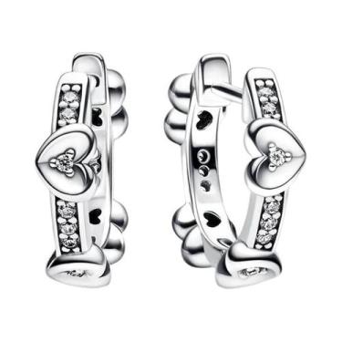 Imagem de Brincos De Argola Femininos Em Prata Esterlina 925 Com Estrela, Lua E 