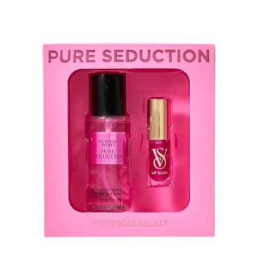 Imagem de Kit Feminino Pure Seduction  Victorias Secret  Fragrance Mist 75ml Lip