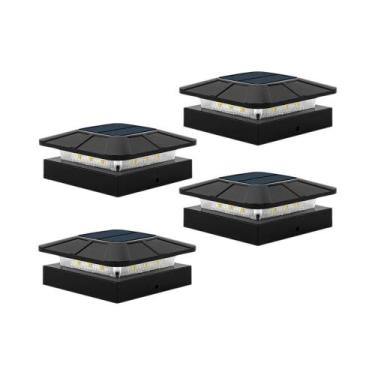 Imagem de Luzes De Poste Solares À Prova d'Água Para Exterior Com LED E 2 Modos 