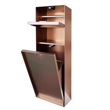 Imagem de Armário de armazenamento de nicho de banheiro de aço inoxidável embutido - Suporte oculto de papel higiênico e organizador de pincéis para banheiro, banheiro público, parque (durável e elegante)