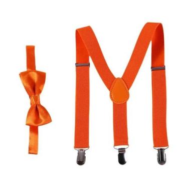 Imagem de Conjunto De Suspensórios Ajustáveis E Gravata Borboleta Para Crianças,