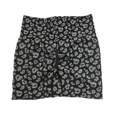 Imagem de Shorts Femininos De Cintura Alta Com Estampa De Leopardo, Efeito Levan